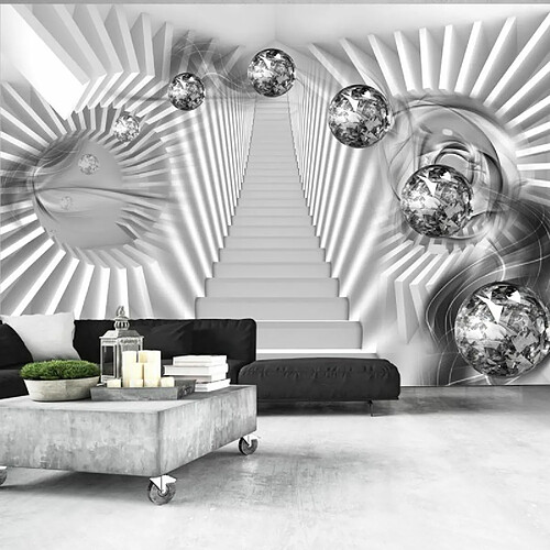 Paris Prix Papier Peint Escalier en Argent 175 x 250 cm