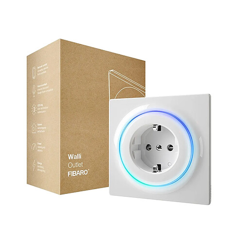 Prise intelligente encastrée Z-Wave+ - Walli Outlet Type F - Fibaro