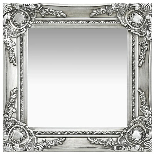 vidaXL Miroir mural style baroque 40x40 cm Argenté