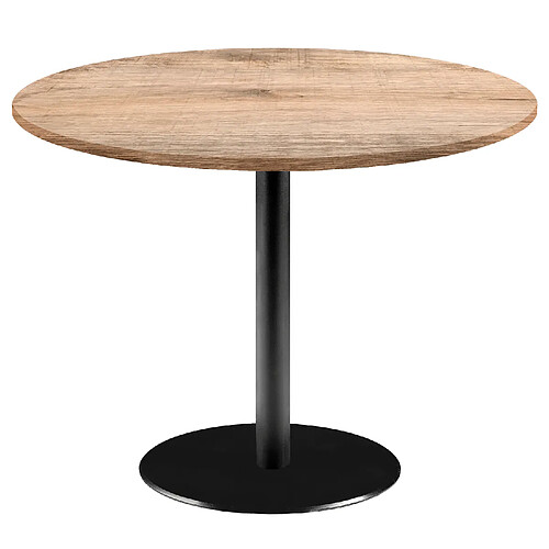 Restootab Table Ø120cm - modèle Rome bois tanin naturel