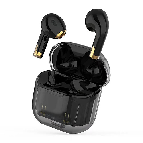 General Écouteurs sans fil Bluetooth avec étui de charge rapide de type C Casque intra-auriculaire Ipx étanche Premium Sound Deep Bass Ear Buds Écouteurs résistants à la sueur(noir)