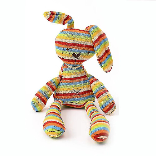 Universal Mamas Rabbit Soft Doll Colorful Stripe Mignon Plux Toy Birthday Gift Fix