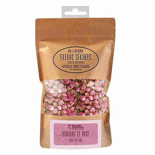 Graines Creatives Fleurs séchées décoratives Boutons de rose 8 g