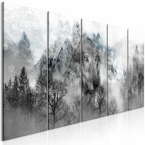 Paris Prix Tableau 5 Panneaux Mountain Predator Narrow 90 x 225 cm