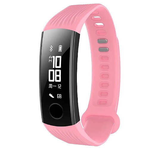 Wewoo Bracelet pour montre connectée Dragonne de remplacement en silicone Huawei Honor Band 3 rose