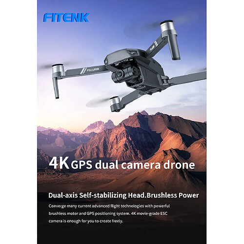 Universal Caméra GPS professionnelle Drone 5G WiFi 4K HD 2 axes Cardan FPV Hélicoptère RC professionnel Quadcopter Dron PK SG906 Pro2 | Hélicoptère RC(Le noir)