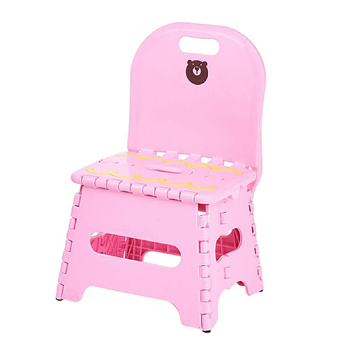 chaise pliante en plastique pour enfants tabouret pliant avec dossier rose-l