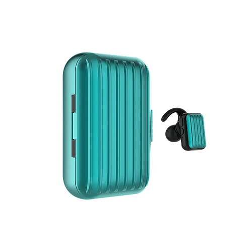 LUUCOZK Écouteurs sans fil en forme de valise ZW-T5Écouteurs intra-auriculaires rechargeables Bluetooth 5.0 - Vert