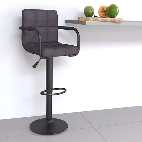 vidaXL Tabouret de bar Taupe Tissu