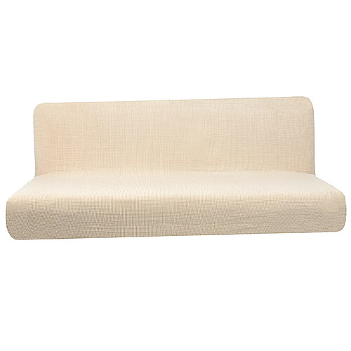 Couverture de sofa sans bras antidérapante pleine housse de canapé-lit pliante gris L