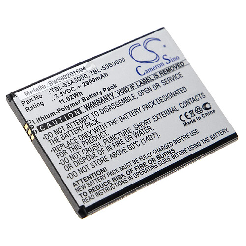 vhbw batterie remplace TP-Link TBL-53A3000, TBL-53B3000 pour routeur modem mobile hotspot (2900mAh, 3,8V, Li-Polymère)