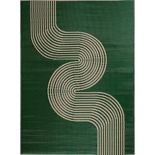 Jardindeco Tapis extérieur en polypropylène Spargi 1743 vert 150 x 220 cm.