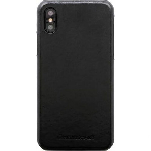 DBRAMANTE1928 Coque pour iPhone X/XS Rigide en Cuir Noir