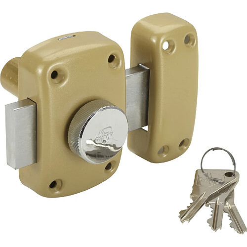 Verrou de securite Vachette Cyclop à bouton pour porte 38 a 42 mm