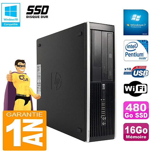 PC HP Compaq Pro 6300 SFF G630 RAM 16Go Disque 480Go SSD Graveur DVD Wifi W7 · Occasion