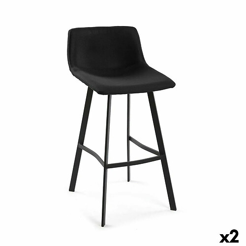 Tabouret Versa Baldwin Noir 49 x 88 x 42 cm (2 Unités)