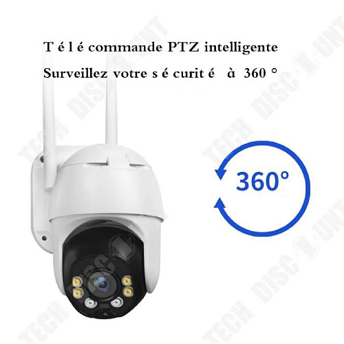 Tech Discount TD® Caméra de surveillance sans fil complète Netcom Caméra solaire extérieure de moniteur de réseau HD 4G