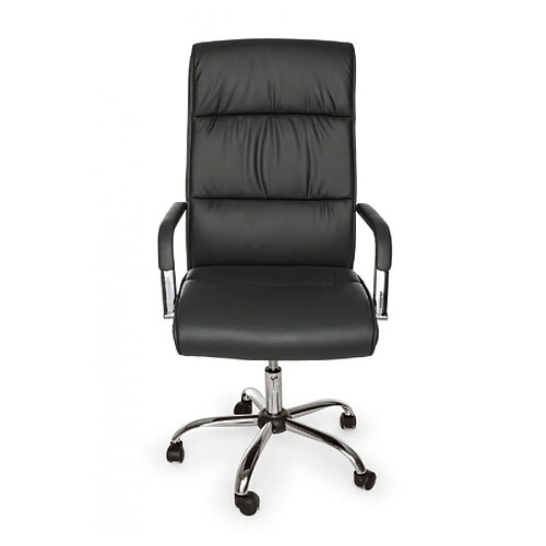 Webmarketpoint Fauteuil de bureau avec accoudoirs Queensland en éco-cuir gris foncé