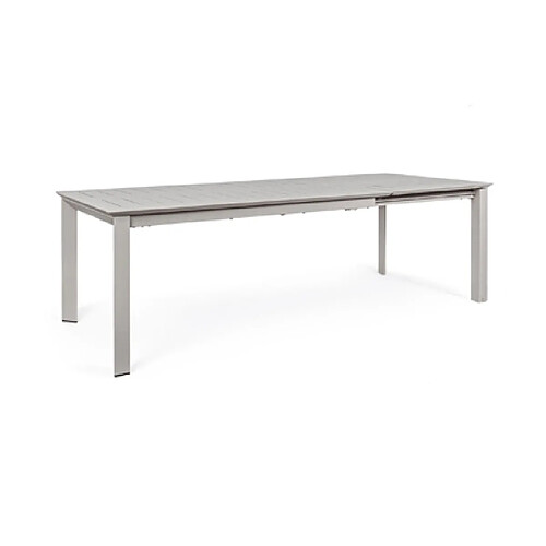 Mes Table de jardin extensible 160/240x100x76 cm en aluminium taupe