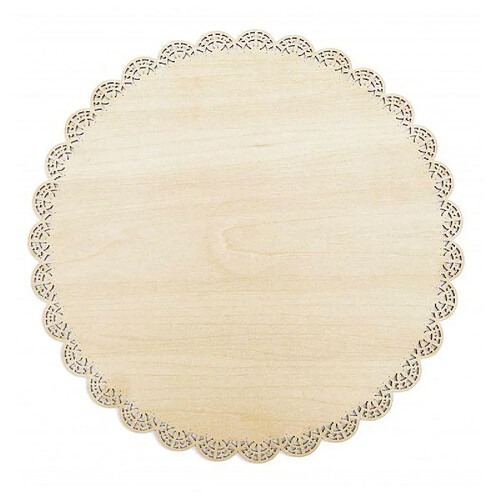 Scrapcooking Support à gâteau rond dentelle en bois ø 29 cm