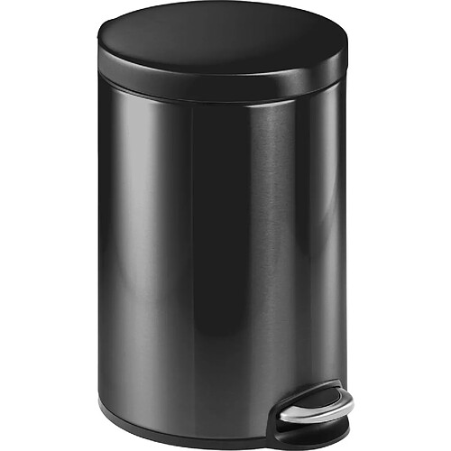 DURABLE Poubelle à pédale métal, rond, 12 litres, anthracite ()