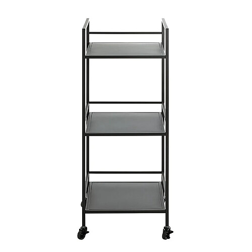 Pegane Etagère, Meuble étagère en métal coloris noir -longueur 35 x profondeur 35 x hauteur 92 cm