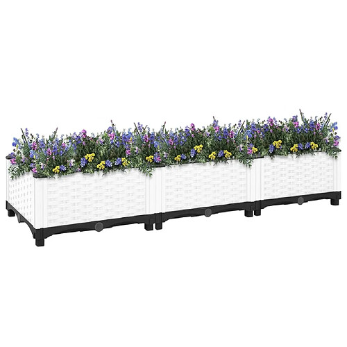 Maison Chic Jardinière,Lit surélevé - Bac à fleurs - pot de fleur 120x40x23 cm Polypropylène -GKD74765