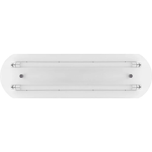 Plafond Jadéite 2xG13 T8 LED 60cm L.70xL.22xH.6cm Blanc