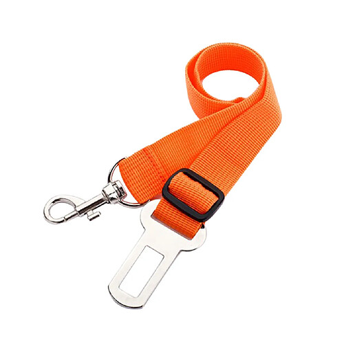 réglable animal de compagnie chat chien siège auto ceinture de sécurité retenue harnais clip de plomb orange