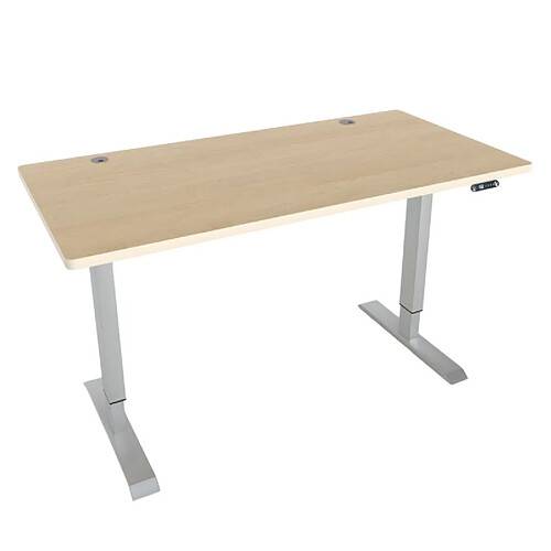 Blumie Bureau assis debout électrique 140*70 cm - Plateau Couleur Bois clair / Pieds couleur au choix