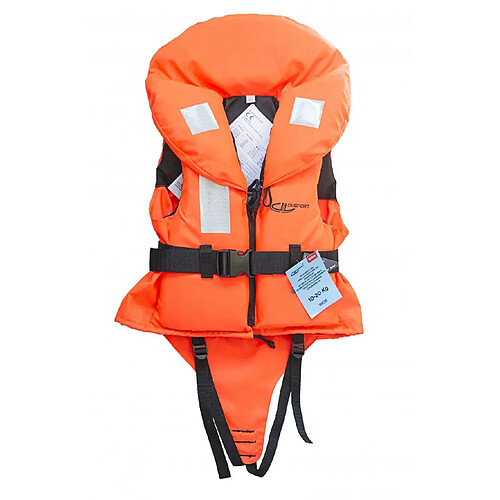 Devessport Gilet d’aide à la flottabilité pour enfants - flottabilité verticale - valable de 10 à 20 kg - avec sangles d’ajustement, orange et sifflet pour plus de sécurité - KOHALA