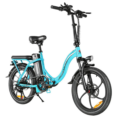 SAMEBIKE Vélo électrique, pneu 20*2.35 pouces, moteur 350W, batterie 36V 12Ah, vitesse max 32km/h, CY20 - Bleu lac