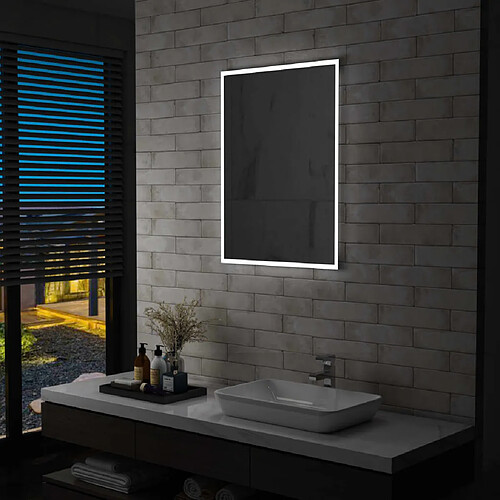 vidaXL Miroir mural à LED pour salle de bains 60x80 cm