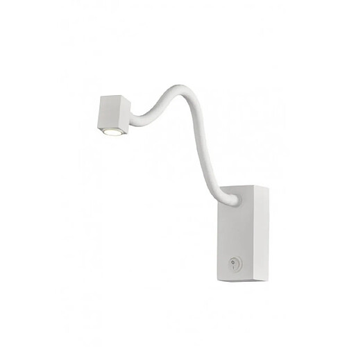 Luminaire Center Applique avec liseuse Fusion blanc mat 1 ampoule 9cm