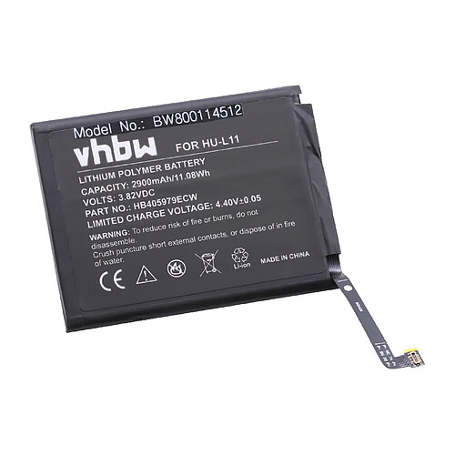 vhbw Li-Polymère batterie 2900mAh (3.82V) pour téléphone portable mobil smartphone comme Huawei HB405979ECW