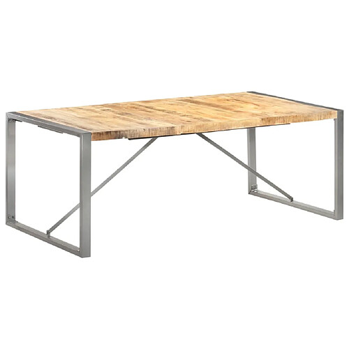 vidaXL Table à manger 200x100x75 cm Bois de manguier massif brut