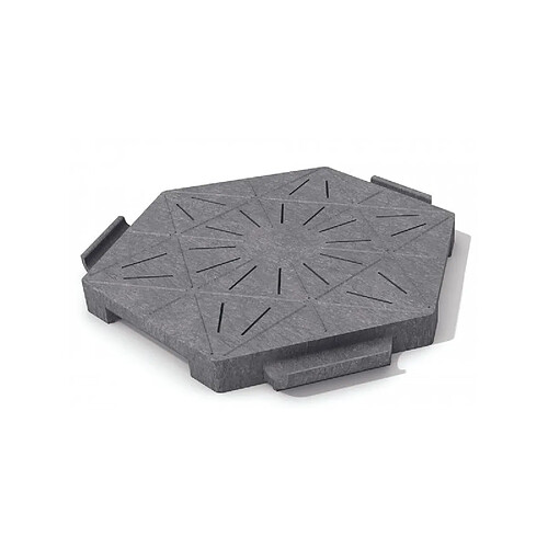 Jardinex Dalle hexagonale c... - Gris beton