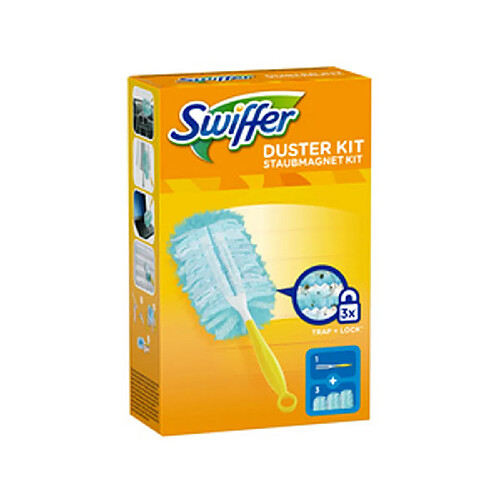 Swiffer Kit démarrage plumeau-magnétique manche+3 plumeaux