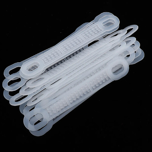 30Pcs Antidérapant Silicone Vêtements Cintre Poignées Vêtements Cintre Bandes Blanc L