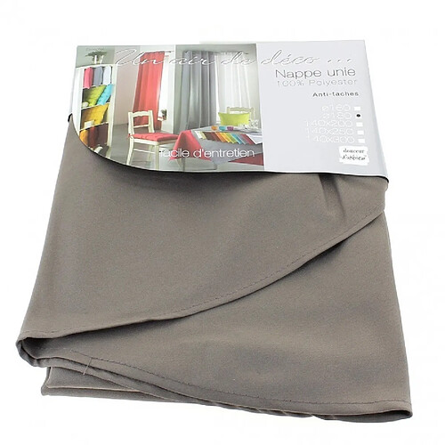 Decorline Nappe rectangle Essentiel - 140 x 250 cm - Polyester - Taupe