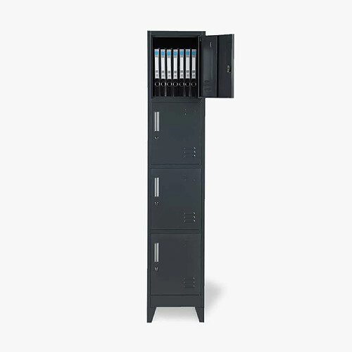 OFFICE24 Armoire métallique à 4 étagères 38x45 H190 avec serrure pour bureau Stromboli