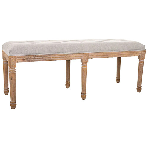 Banquette Alexandra House Living Crème Bois d'hévéa 41 x 48 x 122 cm