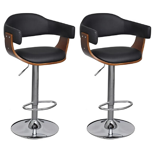 vidaXL Tabourets de bar lot de 2 similicuir