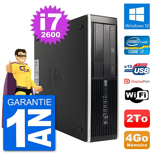 PC HP Compaq Pro 6300 SFF Intel i7-2600 RAM 4Go Disque Dur 2To Windows 10 Wifi · Occasion