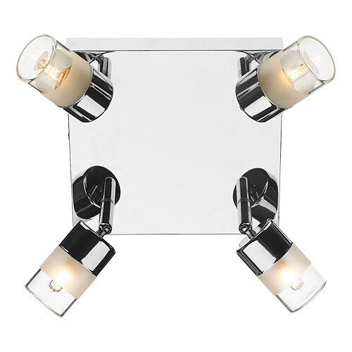 Lumière Plaque Chrome Poli IP44, 4x G9