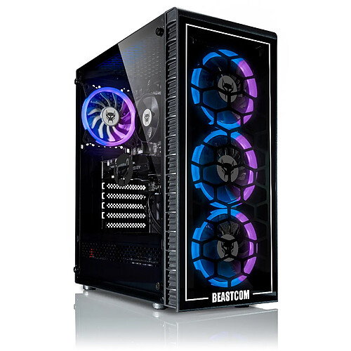 BEASTCOM Q5 | PC de jeu Pro | AMD Ryzen 7 5700X 8X 4,40GHz 16 Threads | NVIDIA GTX 1650 4GB | 32GB RAM | 2TB NVMe SSD | HDMI | USB 3.2 | WiFi 5 | Windows 11 Pro