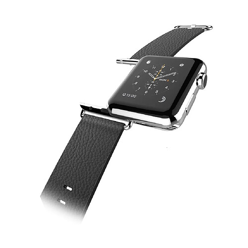 Xdoria Bracelet Cuir X-Doria Lux Band noir pour Apple Watch 38mm