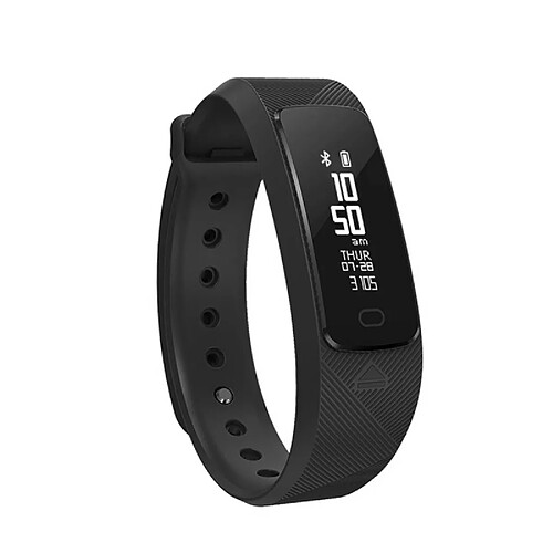 Wewoo Bracelet connecté noir Fitness Tracker Bluetooth 4.0 Smart Bracelet, IP67 imperméable à l'eau, Modes de sport de soutien / Moniteur de fréquence cardiaque / de pression artérielle / de sommeil