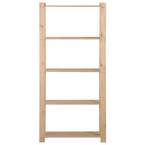 vidaXL Étagère de stockage 5 niveaux 80x28,5x170 cm Bois de pin massif