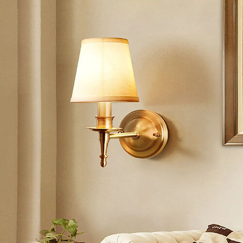 Universal Applique lumineuse en cuivre de luxe pour le salon, lampe en cuivre 220V E27 pour la salle à manger et la chambre à coucher sans source de lumière